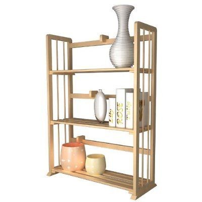 FURINNO FNCJ 33001 Solid Pine Wood 3 Tier Shelf Bookcase Bookshelf 