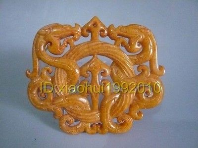 RARE CHINESE HAND CARVING DRAGON JADE PENDANT ★★★★★