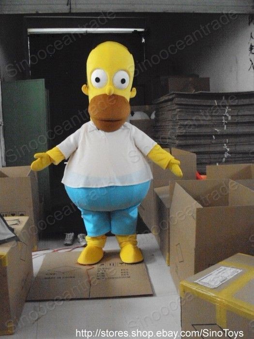 Homer J. Simpson of The Simpsons Mascot Costume Fancy Dress Outfit 