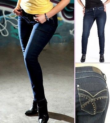 NEW WOMEN PLUS SIZE SKINNY JEANS DARK BLUE 14, 16, 18, 20, 22 =880P 