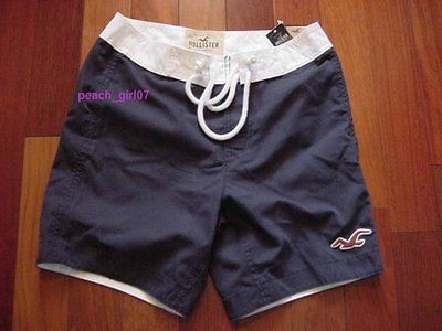 NWT MEN JR ABERCROMBIE HOLLISTER HERMOSA NAVY SWIM SWIMWEAR BOARD 