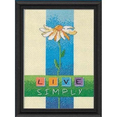 Counted Cross Stitch Kit LIVE SIMPLY; Sellers SPECIAL