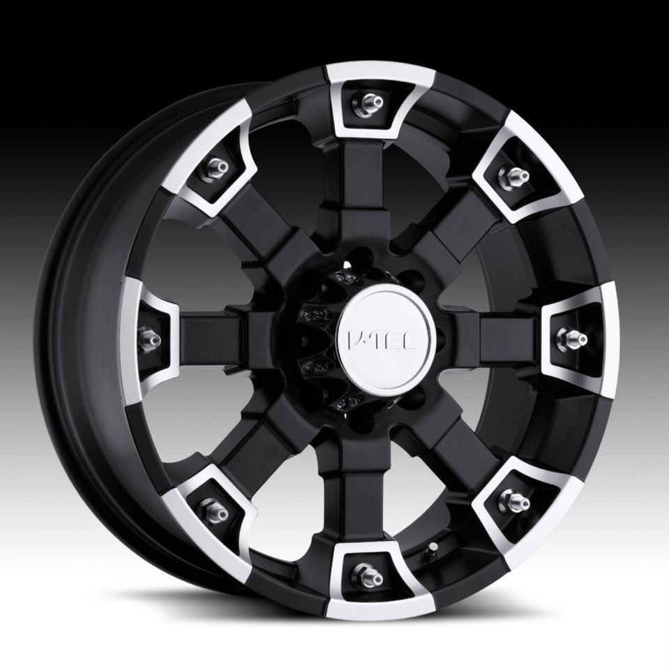   TEC BRUTAL BLACK 22 INCH 8X6.5 8X165.1 WHEELS HUMMER H2 8 LUG RIMS