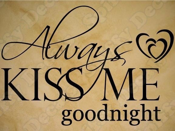 always kiss me goodnight wall decal in Decals, Stickers & Vinyl Art 