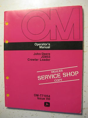John Deere Operator Manual 850 Crawler Bulldozer ORIGINAL