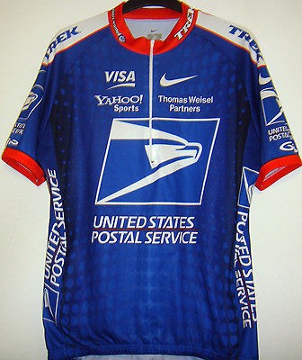 NIKE TOP SHIRT USPS US POSTAL SERVICE YAHOO SPORTS VISA CYCLING 