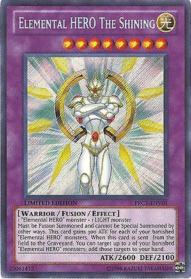 1x NM Elemental HERO The Shining   PRC1 ENV01   Secret Rare Yugioh