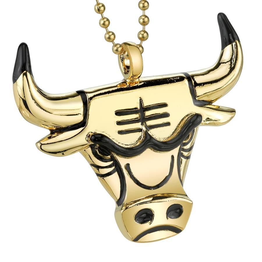 Mens Chicago Bulls NBA Basketball Chain Necklace Pendant Charm 