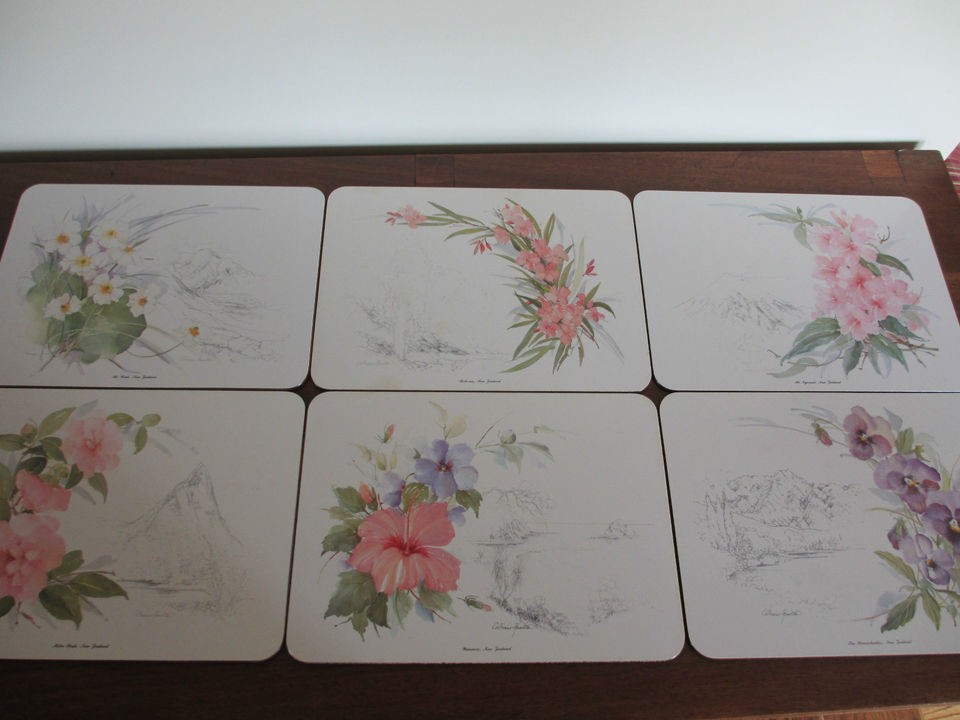 Jason Products 6 cork New Zealand Floral Placemat catherine hamilton 