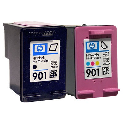 HP #901 Black Color Ink Cartridge Combo GENUINE NEW