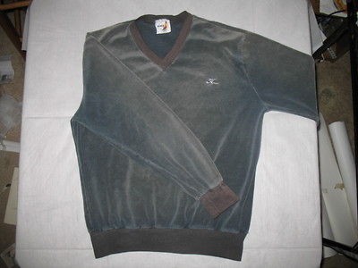 Vintage Hobie Velour Terry Cloth Sweatshirt Black Surfer Shirt Vtg 