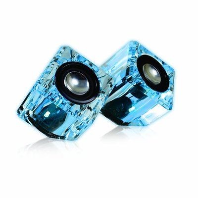 Sound DGUN 2526 2.0 Speaker System   Transparent Blue   USB   iPod 