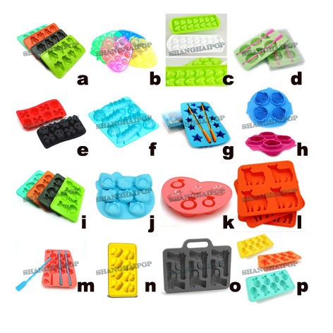 Silicone Mould Marker Ice Cube Tray Jelly Mold Titanic Gun Fish Skull 