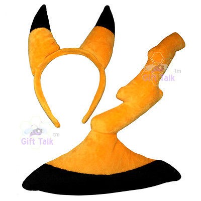 Pokemon Pikachu Ear Tail Set Hair Clip Cosplay Costumes Nintendo Wii 