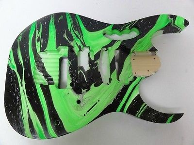 replacement GMC Swirled ibanez 7 string UV Universe jem body w/ cavity 