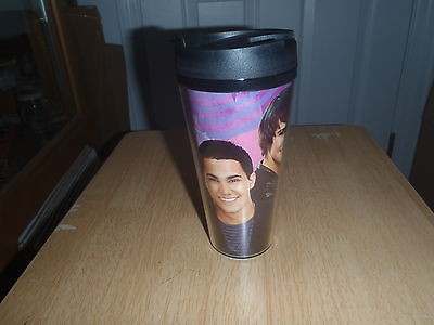 BIG TIME RUSH 16 OZ TRAVEL MUG WITH LID NICKELODEON NEW