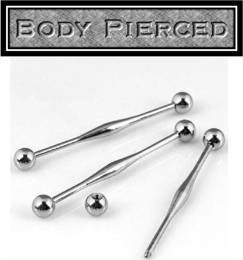   36mm Steel Taper Cartilage Bar Ear Stud Earring Scaffold Piercing