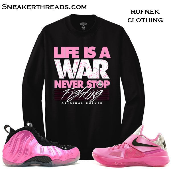 RUFNEK LIFE IS A WAR BREAST CANCER FOAMPOSITE POLARIZED KD AUNT PEARL 