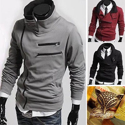 New Top Mens Long Sleeve Sweater Coats Jacket Casual Mens Coat 