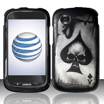 Straight Talk ZTE Merit 990G ACE SKULL SNAP ON COVER CASE FACEPLATES