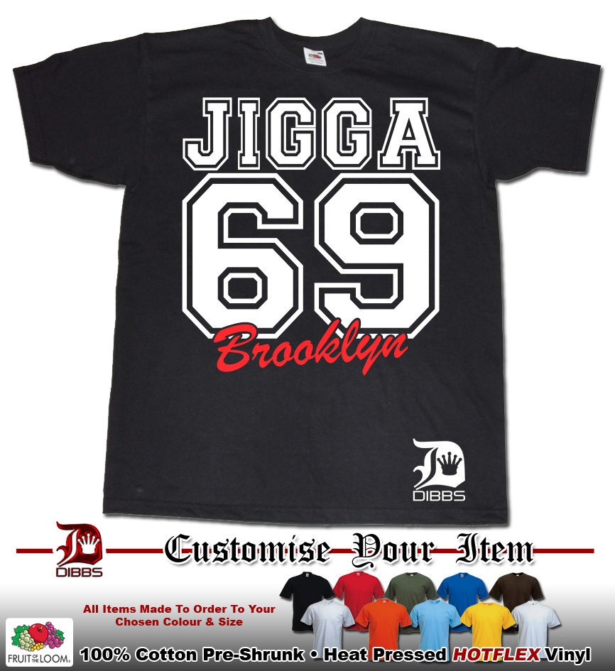 JAY Z TSHIRT JIGGA BROOKLYN TEAM T SHIRT ROCAFELLA WATCH THE THRONE