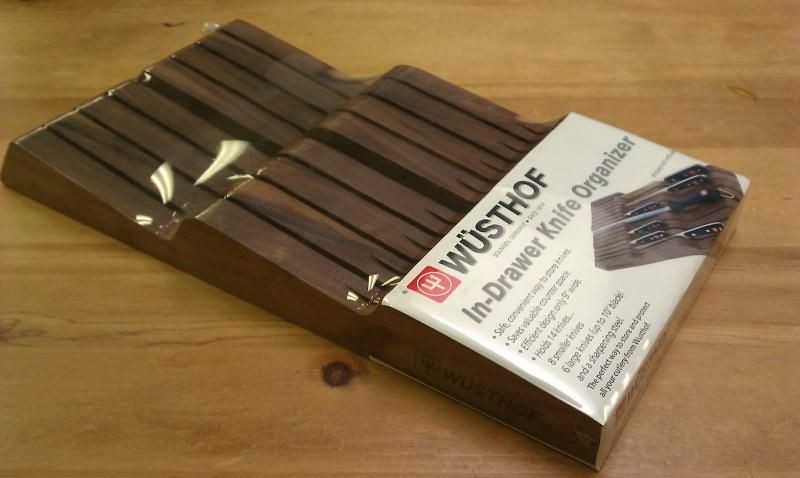 wusthof in drawer knife organizer 14 slots walnut new time