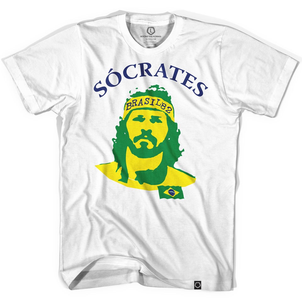 socrates brazil soccer white t shirt 