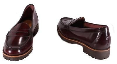 Sperry Top Sider Winsor Womens Cordovan Leather Heeled Loafers Medium 