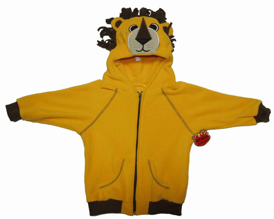 LION Hoody Jacket Fleece Costume HotHeadHats sz 12 24m