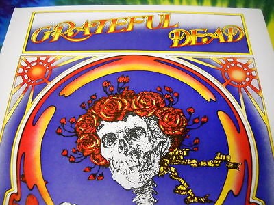 GRATEFUL DEAD SKELETON SKULL&ROSES STANLEY MOUSE KELLEY TOUR CONCERT 