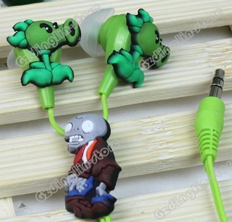 KIDS PLANTS VS ZOMBIES HEADSETS FOR IPAD,IPOD,  MP4 PLAYER, X BOX 