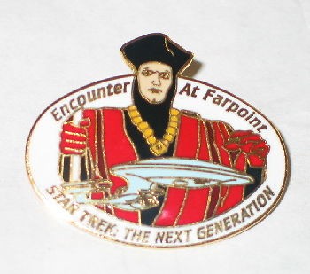 Star Trek The Next Generation Pilot Episode Q Face Pin