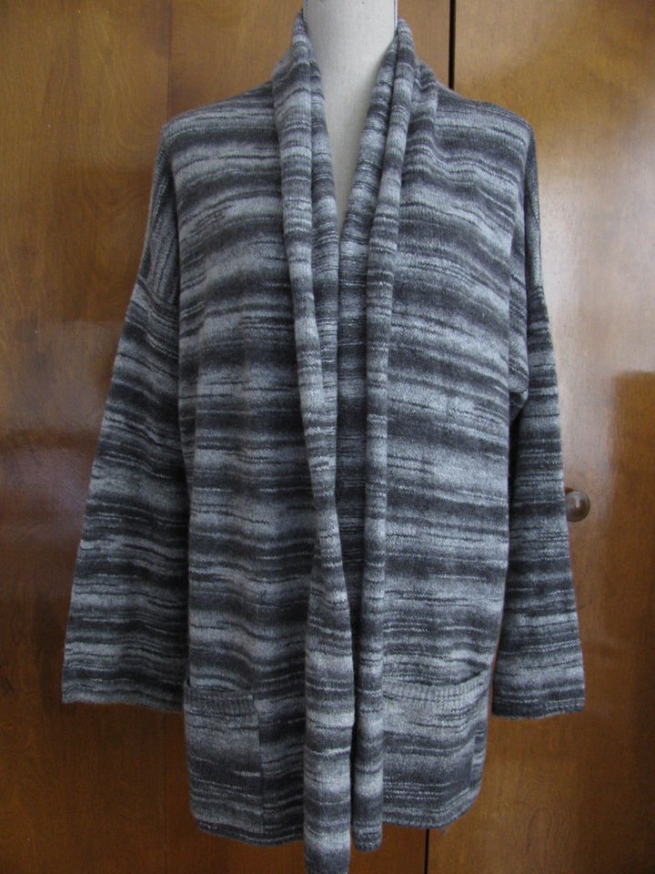 New Joie Maisy Womens Rambling Gray Tunic Pocketed Cardigan Medium 