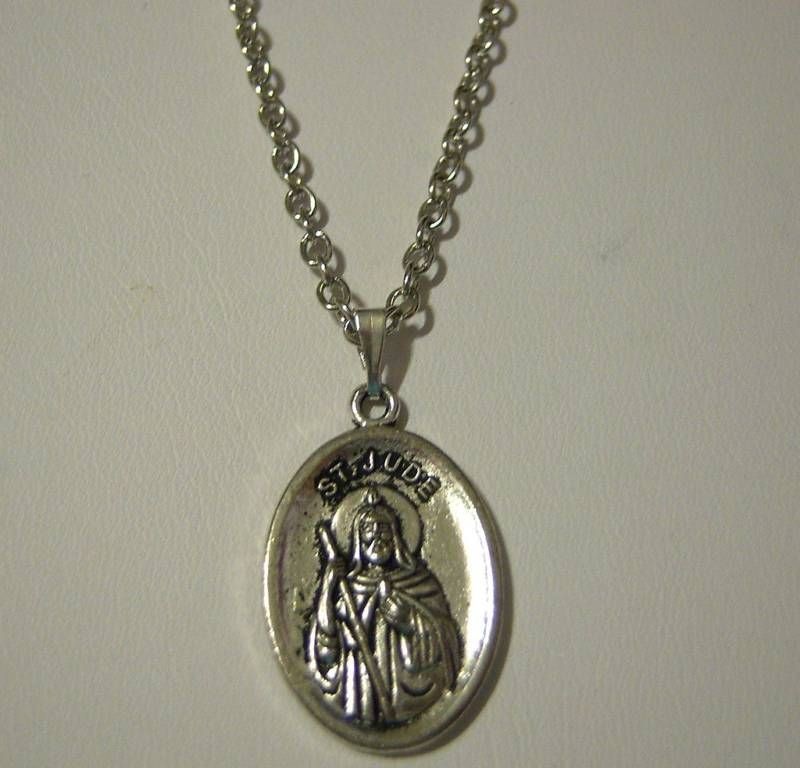 St. Jude Medal Necklace ~ YOUR CHOICE OF LENGTH 16   24