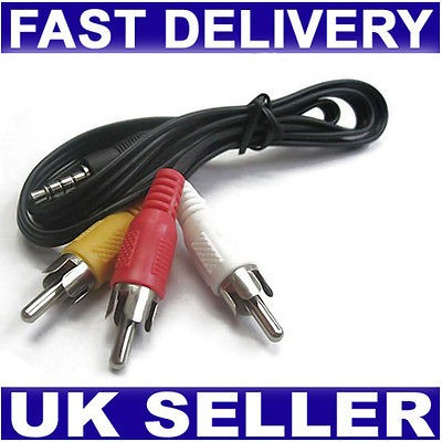   Audio Composite Video Cable Lead for Sony Canon JVC Camera Camcorder