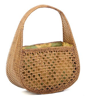 spring wicker handbag from bali by five accessories