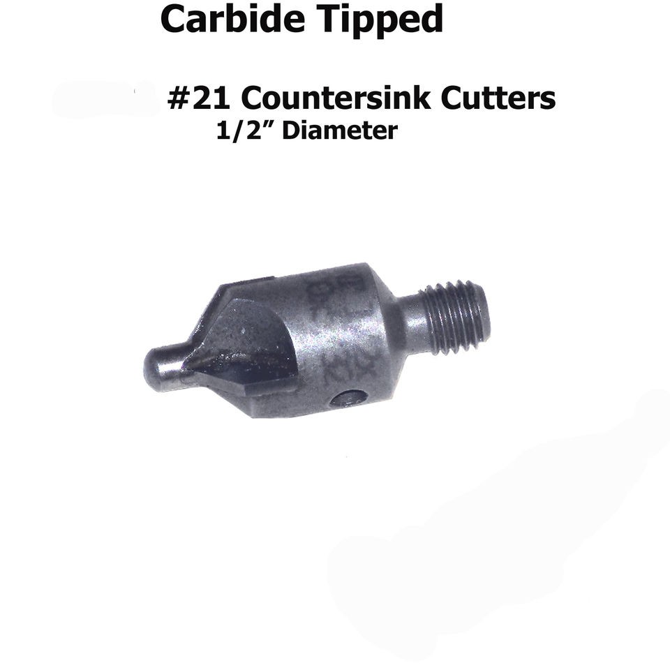 32 Pilot 1/2 Body Carbide Tipped 100° Countersink Cutters 