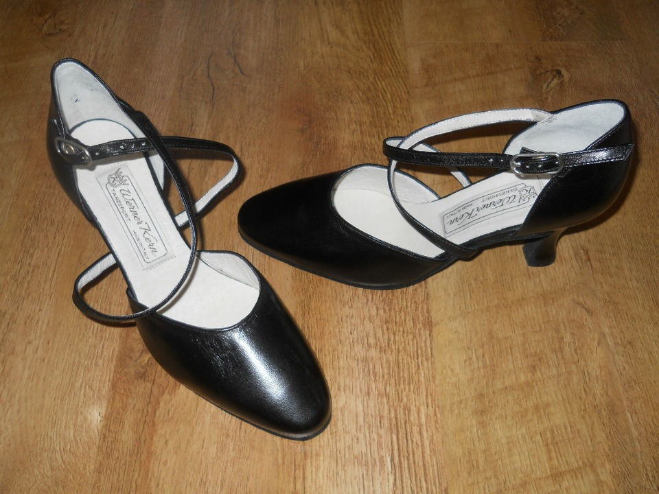 werner kern dance shoe patty black leather brand new location