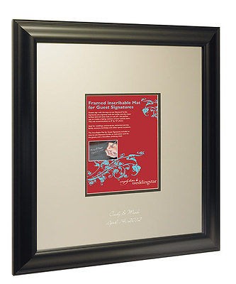 Wedding Personalized Black Framed Inscribable Signature Keepsake Photo 