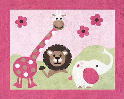 Newly listed GIRLS BABY KIDS FLOOR RUG SWEET JOJO JUNGLE FRIENDS 