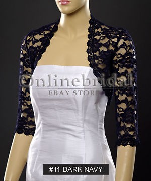 sleeve lace bolero jacket shrug pick size s 4x 17 colours