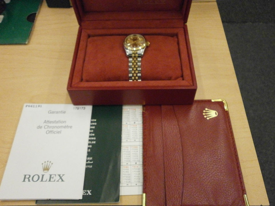 ROLEX DATEJUST 179173 18K/SS NEW STYLE BRACELET LADIES WATCH NICE B 