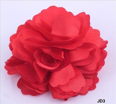   Red new Silk Peony Wedding party Corsage Hair Clip Brooch Flowers JD3