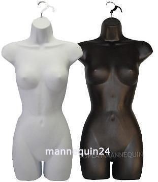 set of black white mannequins hard plastic time left