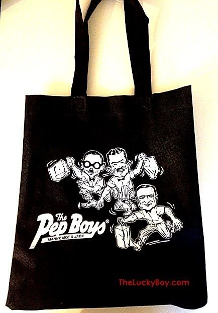 PEP BOYS * MANNY MOE & JACK * LARGE REUSEABLE LOGO SHOPPING BAG SACK 