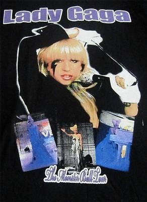 lady gaga ls black tour tshirt concert size small medium