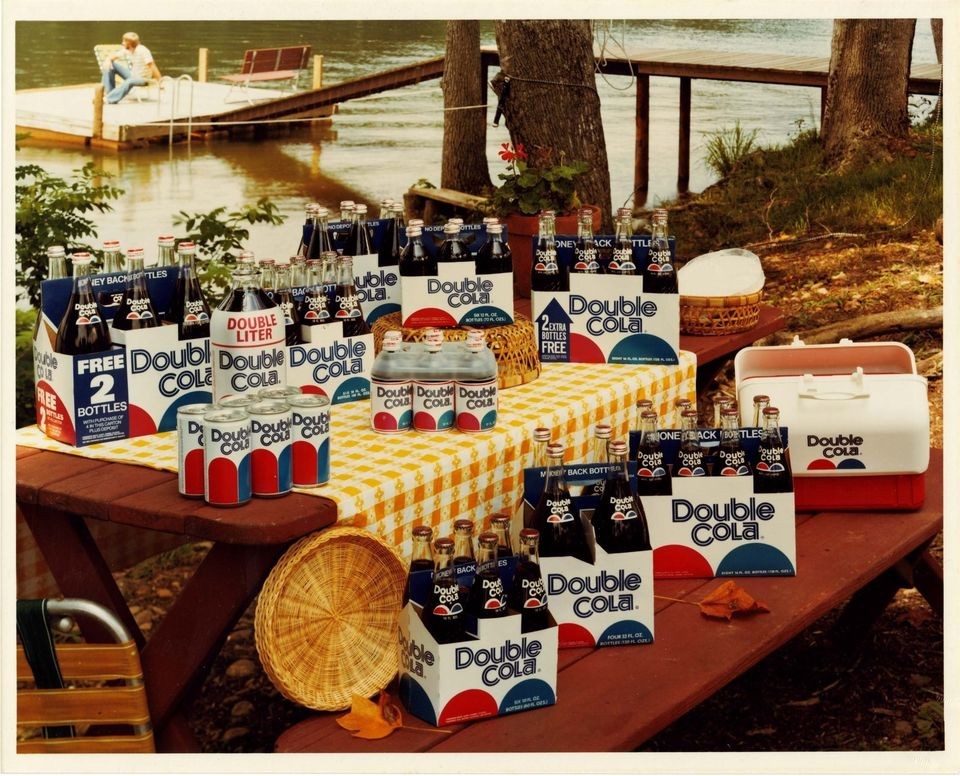 Old promo photograph DOUBLE COLA products pictured unused new old 