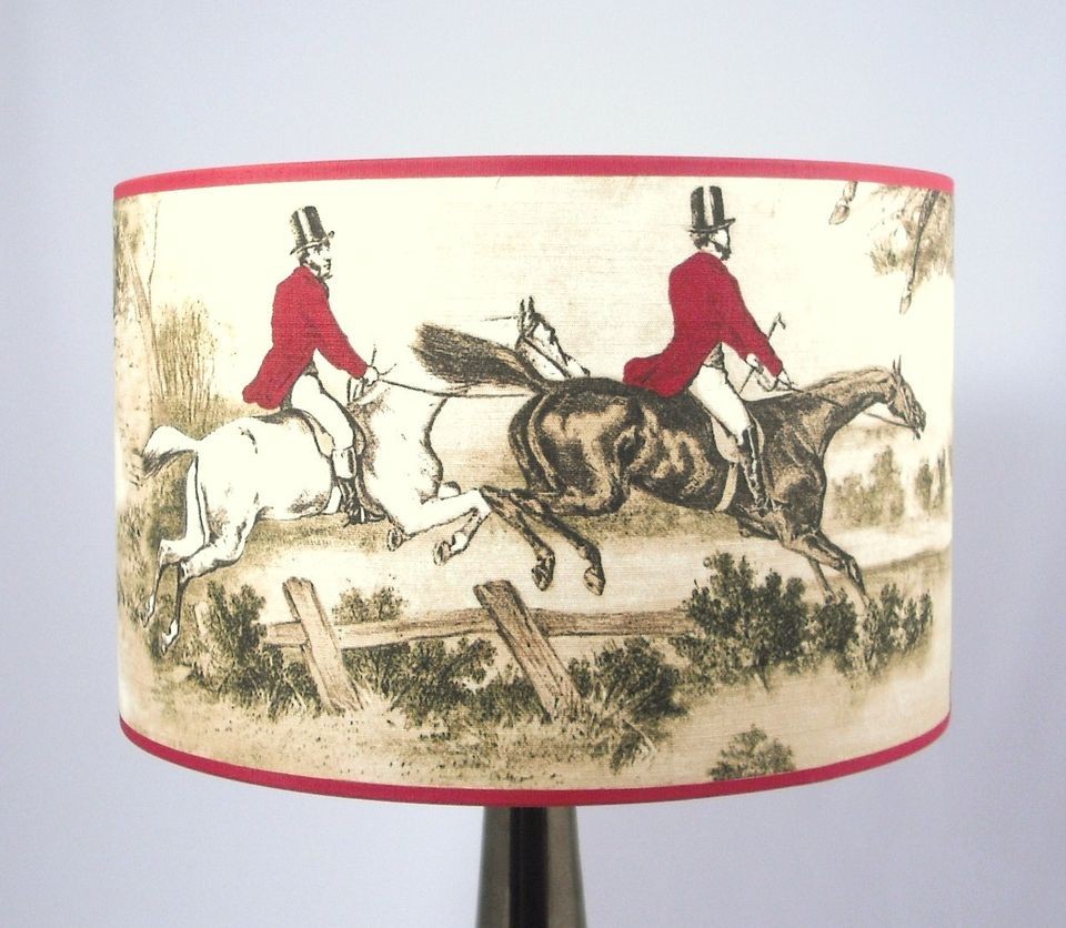 16 Lampshade Handmade in UK   Lewis & Wood Hunting Scene Fabric