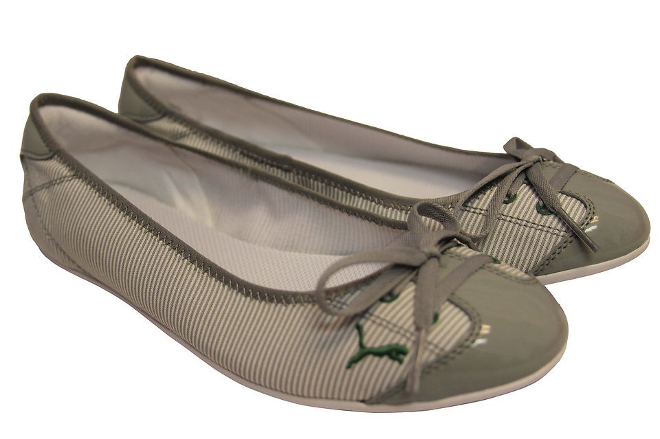 Puma Womens Lily Ballet Tpls 35429704 Gray White Fashion Flats Shoes 