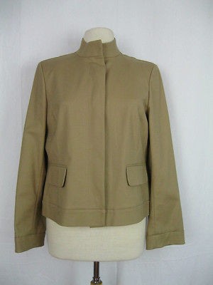 LINDA ALLARD ELLEN TRACY Brown Long Sleeve Button Down Jacket Blazer 
